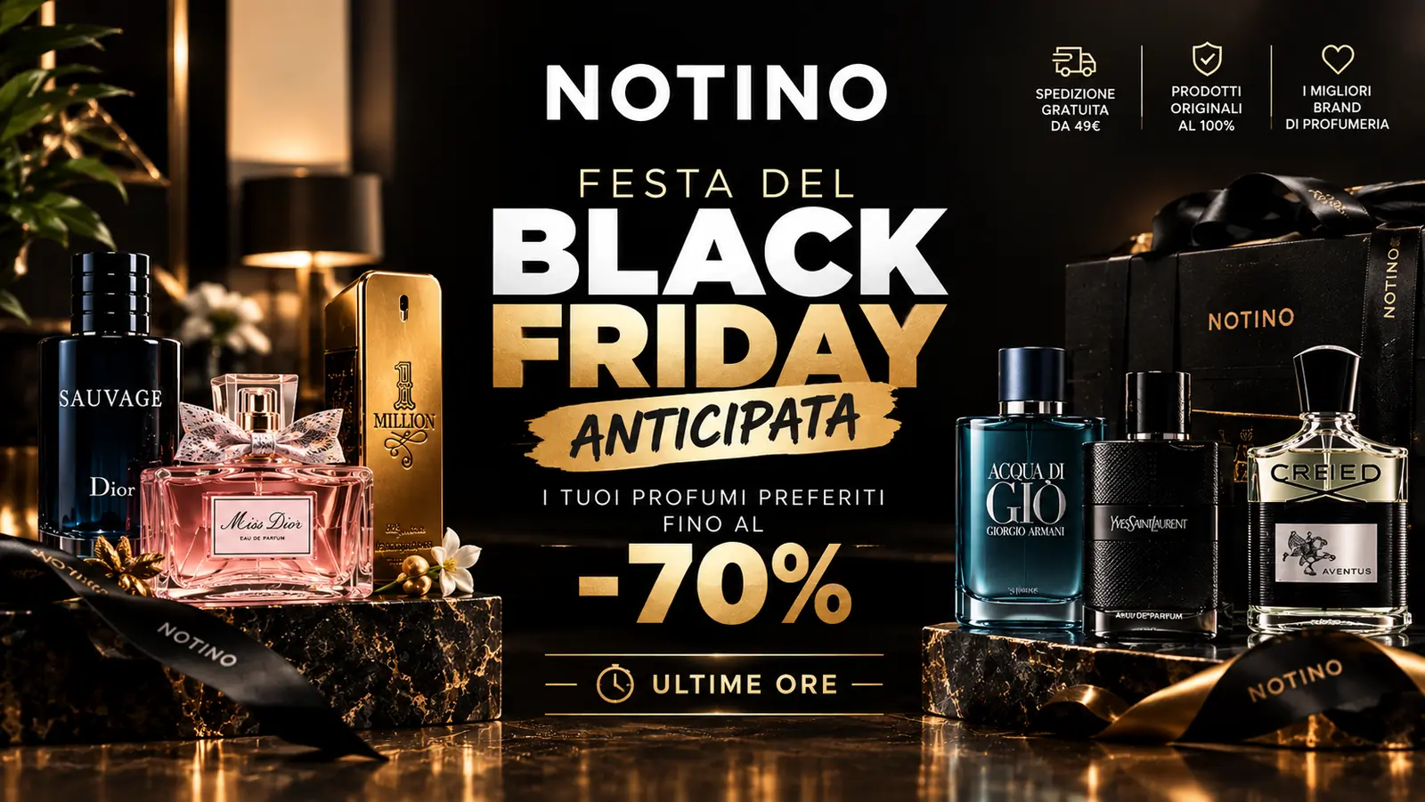 Black Friday anticipato NOTINO – sconti fino al 70%